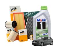 Kit TAGLIANDO WIX + 5 litri MOBIL 1 ESP Formula 5W-30 per Seat Ibiza V, Skoda Fabia/Roomster e Volkswagen Polo