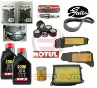 KIT TAGLIANDO YAMAHA MAJESTY 400 09 / 13 OLIO FILTRI RULLI CANDELA CINGHIA FRENI