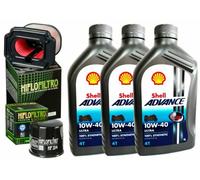 KIT/TAGLIANDO YAMAHA MT-07 CAGE ABS 2015 2016 SHELL 10W40 FILTRO OLIO ARIA