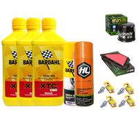 KIT TAGLIANDO YAMAHA-XJ6 600 3L BARDAHL XTC 10W50 FILTRO OLIO ARIA CANDELE SPRAY