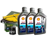 KIT/TAGLIANDO YAMAHA YZF/R/THUNDER CAT 600 1996/200 SHELL 10W40 FILTRO OLIO ARIA