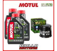 KIT TAGLIANDO YAMAHA YZF-R6 2022 FILTRO OLIO MOTUL 5100 10W40 3x104066+HF204