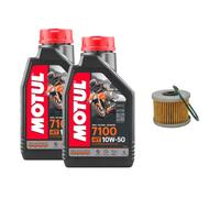 Kit Tagliando Zontes ZT 310 FIltro Olio + Compatibile con Motul 7100 10W50 2LT