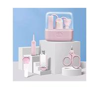 Kit Tagliaunghie Kit unghie for bambini, set 4 in 1 for la cura delle dei con custodia trasparente, tagliaunghie for , forbici, lima for e pinzetta, for neonati, , piccoli Da viaggio(Pink)