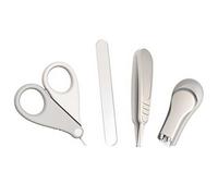 Kit Tagliaunghie per Bebé, Cura Unghie con Custodia | Acciaio Inossidabile, PP e Abs, Impugnatura Ergonomica, Forbice, Pinzetta, Lima