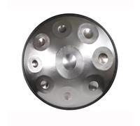 Kit Tamburo a Lingua in Acciaio, Tamburo a Mano 18 in, Strumento a Percussione, 9 Note Classiche in Sol Minore, Ideale per Meditazione Yoga, L'educazione Musicale e L'intrattenimento-Silver||18in