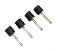 Kit tamburo abrasivo per utensili rotanti, 10 pezzi abrasivi in ossido di alluminio con mandrini in gomma, rosso e nero, autoespandibile, per lucidatura di sculture in metallo e legno (asta grande)