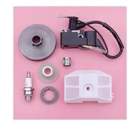 Kit tamburo frizione bobina di accensione AF adatto for motosega 4500 5200 5800 45cc 52cc 58cc con cuscinetto ad aghi for corona pignone