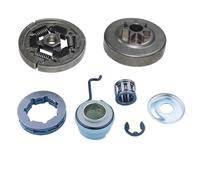 Kit tamburo frizione con pignone a da 3/8 di pollice for motoseghe MS340 MS360 034 036, inclusi ingranaggio a vite senza fine, rondelle e cuscinetti a rulli ad aghi, con parti sostituibili.