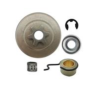 Kit Tamburo Frizione pignone 6T da 3/8 di Pollice Compatibile con Motosega MS171 MS181 MS211, Parti di Ricambio con Cuscinetto a Gabbia ad Aghi, ingranaggio a Vite Senza fine, Tosaerba Universale