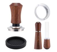 Kit Tamper Caffè 58 mm,Pressino per Caffe,WDT Tool,Set Anello Dosatore e Tappetino Caffe,Accessori per Macchine Caffè Espresso per Portafiltro da 58mm