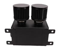 Kit Tanica per Olio, Adattatore per Tubo Flessibile AN8 Doppio Deflettore in Lega di Alluminio Doppio Filtro Grande capacità 1200 Ml per Motori CC di Grandi Dimensioni (Nero)