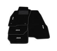 Kit Tappetini Auto compatibili con Abarth Punto Evo 3 porte 2007-2014 | Set Tappeti in Moquette, ricamo 4x4, Tappeto auto su misura