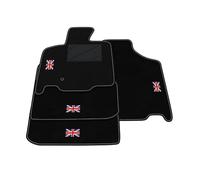 Kit Tappetini Auto compatibili con Chrysler Grand Voyager IV STOW_N GO 2001-2007 | Set Tappeti in Moquette, Bandiera Regno Unito, Tappeto auto su misura