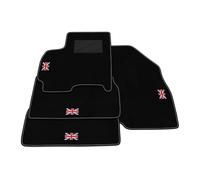 Kit Tappetini Auto compatibili con Dr 5.0 2020-2025 | Set Tappeti in Moquette, Bandiera Regno Unito, Tappeto auto su misura