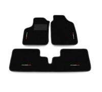 Kit Tappetini Auto compatibili con Fiat Panda 100HP 2003-2012 - posteriore unito | Set Tappeti in Moquette, Bandiera Italia, Tappeto auto su misura
