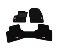 Kit Tappetini Auto compatibili con Ford C-MAX 2010-2015 dist. clips 28cm - posteriore unito | Set Tappeti in Moquette, ricamo R_S, Tappeto auto su misura