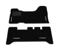 Kit Tappetini Auto compatibili con Iveco Daily - Cabina doppia 2006-2014 | Set Tappeti in Moquette, PERFORMANCE blu/rosso, Tappeto auto su misura