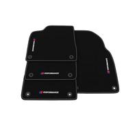 Kit Tappetini Auto compatibili con Lamborghini Urus 2018-2026 | Set Tappeti in Moquette, PERFORMANCE blu/rosso, Tappeto auto su misura