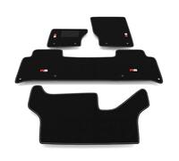Kit Tappetini Auto compatibili con Land Rover Discovery 7 posti 2017-2025 | Set Tappeti in Moquette, ricamo R_S, Tappeto auto su misura