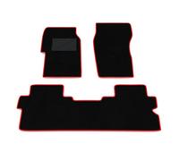 Kit Tappetini Auto compatibili con Mahindra Goa - posteriore unito | Set Tappeti in Moquette, Tappeto auto su misura, bordo rosso