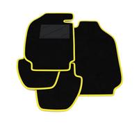 Kit Tappetini Auto compatibili con Porsche 911 Carrera 3.2 Coupé serie G 1973-1989 | Set Tappeti in Moquette, Tappeto auto su misura, bordo giallo