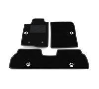 Kit Tappetini Auto compatibili con Toyota Corolla Verso 5 posti 2004-2009 | Set Tappeti in Moquette, ricamo Zampa Cane-Gatto, Tappeto auto su misura