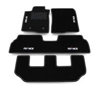 Kit Tappetini Auto compatibili con Toyota Corolla Verso 7 posti 2004-2009 | Set Tappeti in Moquette, ricamo France, Tappeto auto su misura