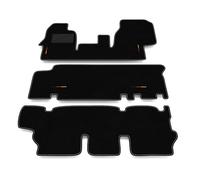 Kit Tappetini Auto compatibili con Volkswagen LT 9 posti 1995-2006 (3 file) | Set Tappeti in Moquette, Bandiera Germania, Tappeto auto su misura