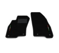 Kit Tappetini Auto SOLO ANTERIORI 2pz compatibili con Fiat Punto Abath Evo 3 porte 2009-2014 | Set 2 tappeti anteriori su misura in moquette, bandiera Italia