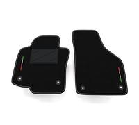 Kit Tappetini Auto SOLO ANTERIORI 2pz compatibili con Seat Leon 1P 2009-2012 | Set 2 tappeti anteriori su misura in moquette, bandiera Italia