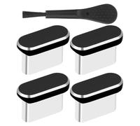 Kit Tappo Porta USB in Silicone, Tappo Antipolvere, Custodia Protettiva | Design Leggero con Funzione di Pulizia Integrata, Ideale per la Cura del Telefono e la prevenzione dei detriti delle