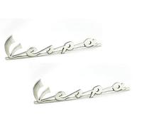 KIT TARGHETTA TARGHETTE SCRITTA LOGO STEMMA POSTERIORE + TARGHETTA ANTERIORE PER VESPA HPX 150 VERIOSNE SPECIAL.