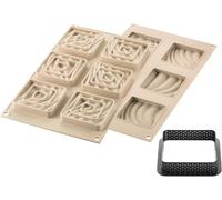 Kit tarte sand 6 anelli silicone professionale Silikomart