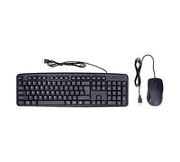 Kit Tastiera e Cablati USB Ergonomico per PC Ufficio | Plug and Play senza , piedini antiscivolo in gomma, caratteri indelebili, cavi da 140 cm, per uso domestico