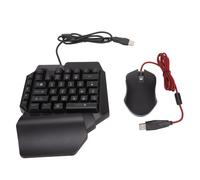 Kit tastiera e mouse da gioco a una mano con retroilluminazione a LED, tastiera ergonomica con DPI regolabile, mouse compatibile con più sistemi