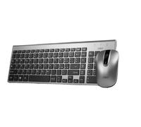 Kit tastiera e mouse wireless ADJ KW10 QWERTY ITA 2400 DPI nero argento