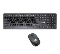 Kit Tastiera E Mouse Wireless Con Adesivi Layout Giapponese Jp Qwerty Nero M&k_