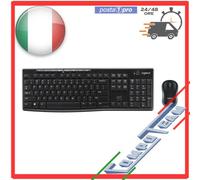 Kit Tastiera e Mouse Wireless MK270 Tastiera Italiana QWERTY Mouse Compatto 8 Ta