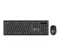Kit Tastiera e Mouse Wireless Nero 2.4GHz 1600 DPI Layout Italiano Plug and Play