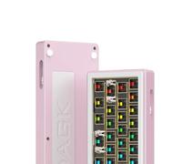 Kit tastiera meccanica wireless Alloy40 2.0 RGB Tastiera da gioco in alluminio hot swap 49 tasti compatibile con la modalità PC 3(Pink EPhore)