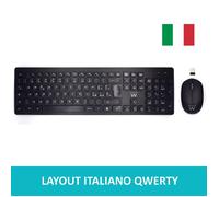KIT TASTIERA + MOUSE WIRELESS EWENT EW3255 LAYOUT ITALIANA | NERO