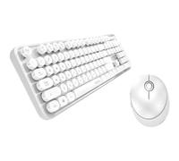 Kit tastiera wireless mouse ottico NU Sweet 2.4G bianco USB membro compatibile con Windows