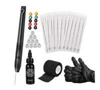 Kit tatuaggio tatuaggio aghi da set manuale kit stick stick forte alimentatore a penna stabile 1 3 5 7 ago 9rl per artista
