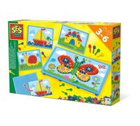 Kit Tavola a Piastrelle SES Creative con 4 Carte e Tasselli Colorati