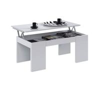 KIT TAVOLO CAFF ELEV 50X100X43/54H BIANCO LUCIDO