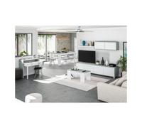 KIT TAVOLO CAFF ELEV 50X100X45/56H BIANCO/CEMEN