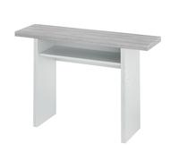 Kit tavolo consolle allargabile 120x35/70xh75 cm truciolare bianco/cemento