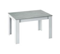 FORES HABITAT Tavolo 140/190x90x78h cm colore Bianco / Cemento - OL4586A Kendra