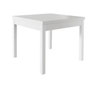 Linea Azzurra Tavolo da Pranzo Modello Firenze in Legno 90x90cm Made in Italy Bianco Frasinato Allungabile Moderno per Cucina, Soggiorno, Salotto Moderno